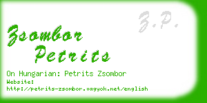 zsombor petrits business card